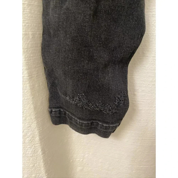 PILCRO & THE LETTERPRESS HIGH-RISE SLIM BUTTON FLY FADED BLACK DENIM JEANS SZ 25 - Picture 7 of 12